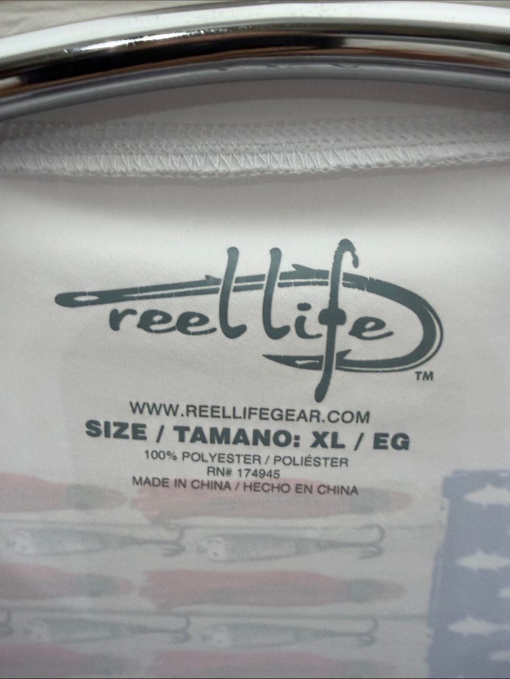 Reel Life Men's Long-Sleeve Performance Tee - White: FOURTH OF JULY - Picture 2 of 4